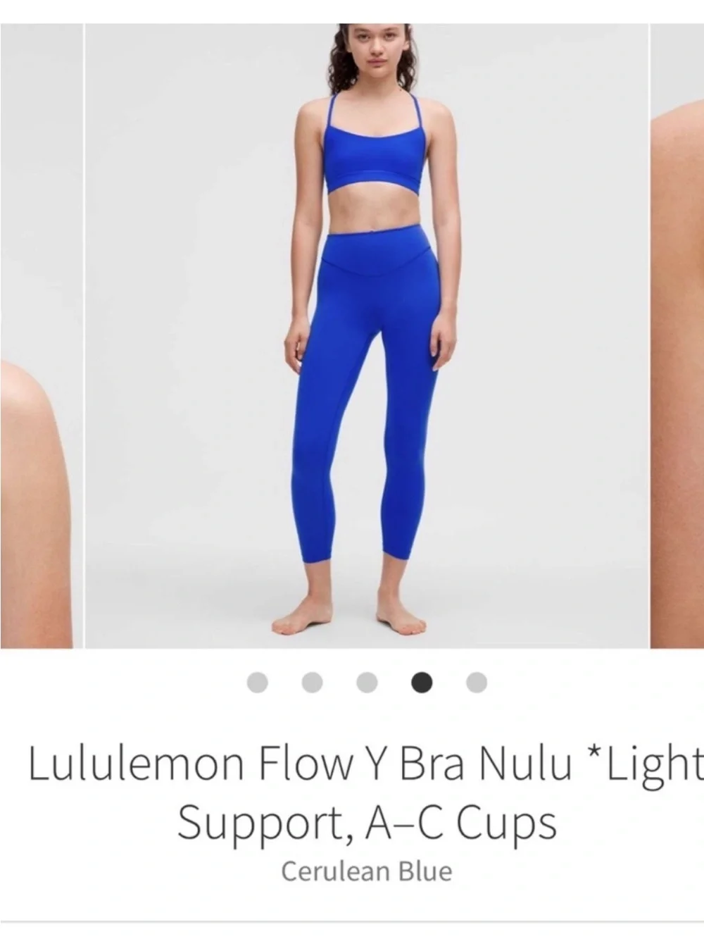 Lululemon Flow Y Bra Nulu *Light Support A-C Cups Cerulean Blue Sz 8